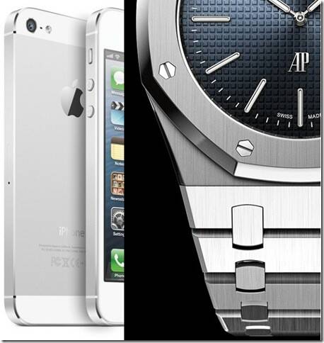 爱彼_iphone5比拟高端腕表 性能略胜一筹