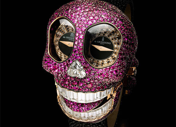 de GRISOGONO 全新Crazy Skull骷髅头珠宝腕表